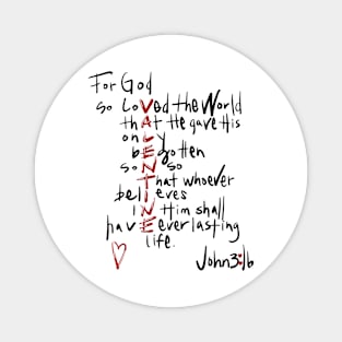 For God So Loved The World Valentine Christian Religious Magnet